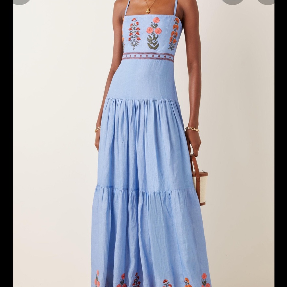 Agua Bendita - The Wallflowers Lima Dahlia Embroidered Maxi Dress